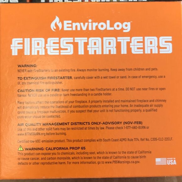 EnviroLog FIRESTARTERS $75 per case of 6 boxes of 24 fire starters per box - Picture 4 of 5